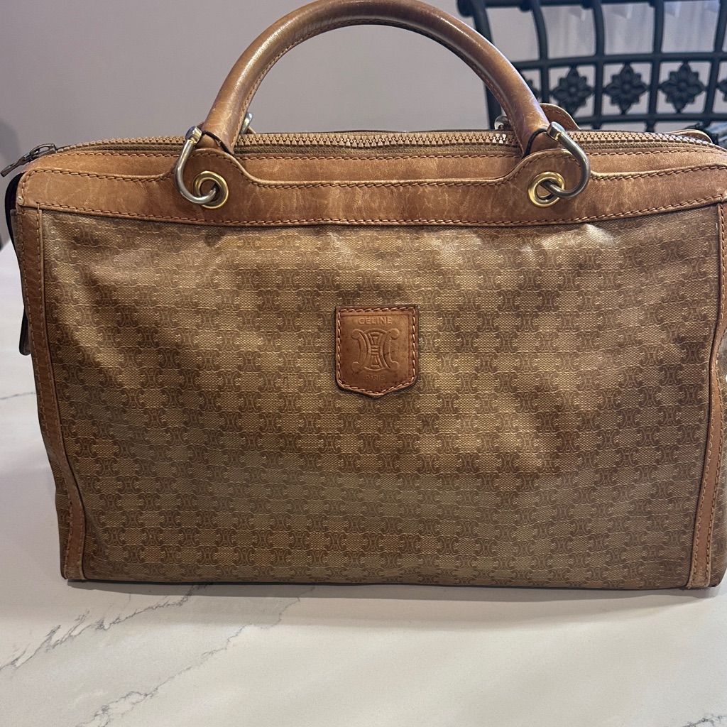 Celine Tan And Brown Women's Briefcase